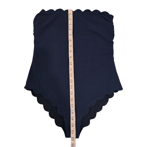 Marysia Chesapeake reversible strapless Scallop Edge Black One-Piece Swimsuit L - Picture 5 of 11